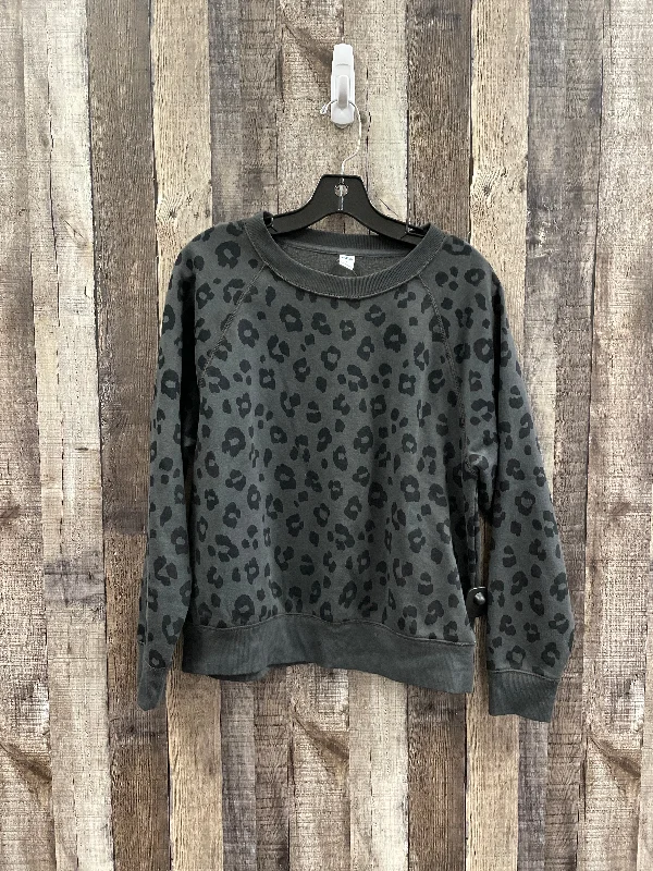 plush trend sweatshirts -Sweatshirt Crewneck By Old Navy In Animal Print, Size: M