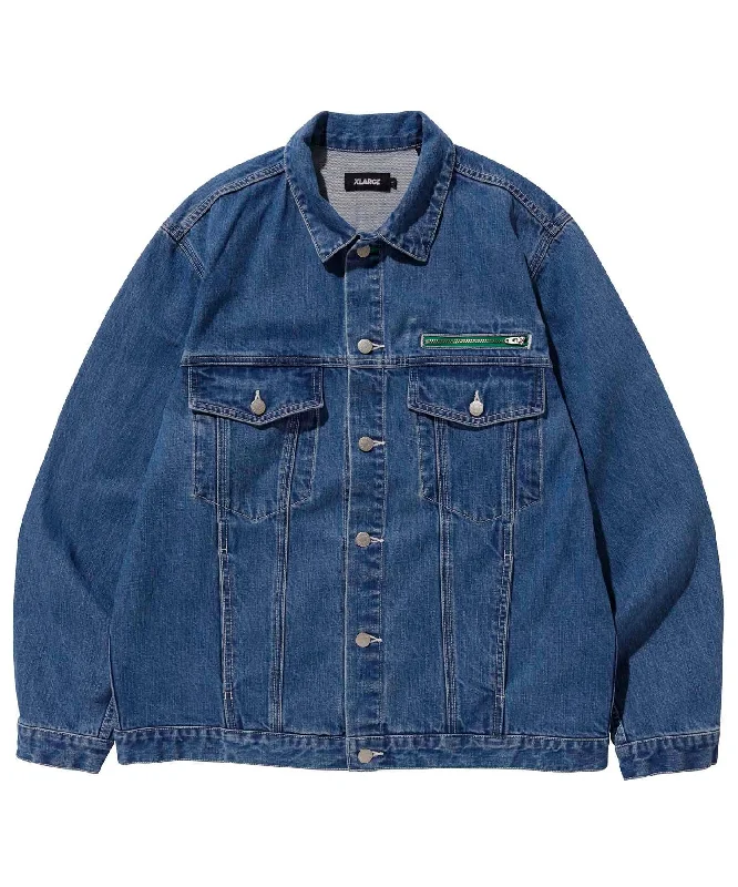 snug puffer jackets -DENIM TRUCKER JACKET