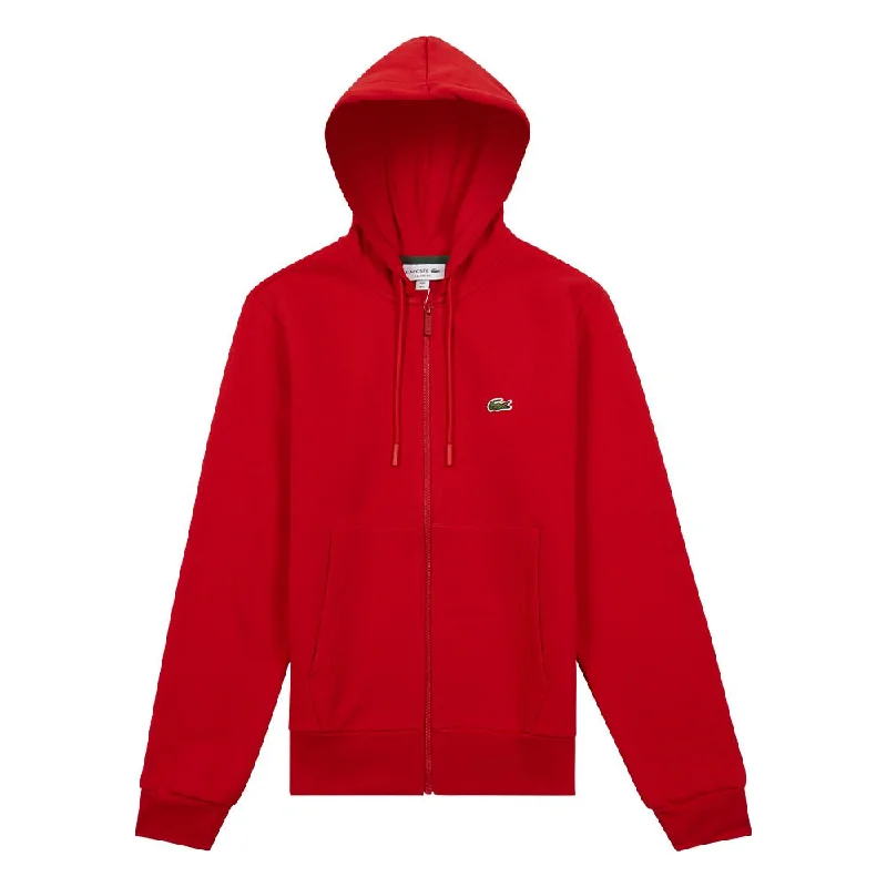 retro stripe hoodies -Kangaroo Pocket Hoodie | Red