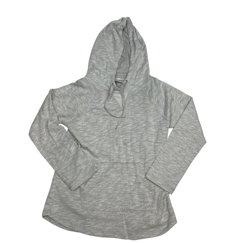 bloom slogan sweatshirts -Athletic Sweatshirt Hoodie By Calvin Klein Performance In Grey, Size: S