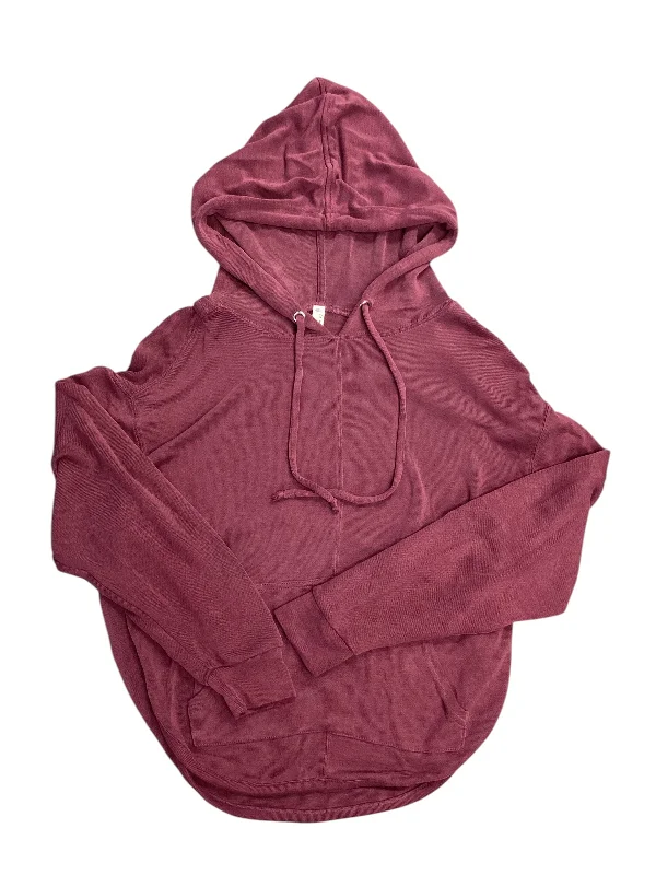 active geometric sweatshirts -Sweatshirt Hoodie By Free People In Purple, Size: S