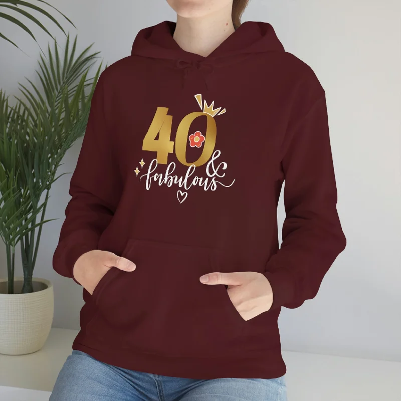 quirky pattern hoodies -BDay T 40's - Unisex Heavy Blend™ Hooded Sweatshirt