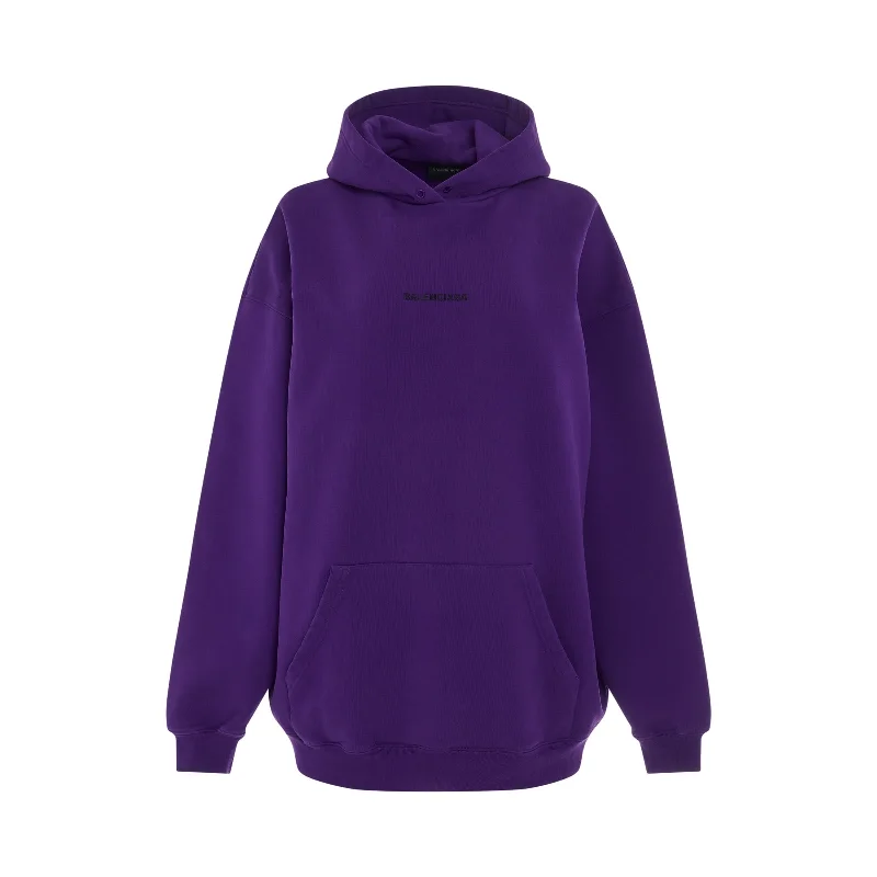 sweat slogan hoodies -Medium Fit Hoodie in Deep Purple/Black