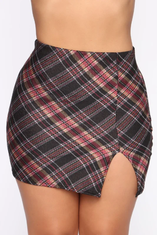 durable outdoor skirts -durable outdoor skirts -Kenzie Mini Skirt - Black/combo