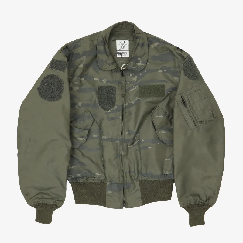 woodland camo jackets -Hand Painted Type CWU Flight Jacket