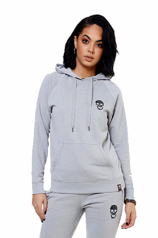 unique hoodies quirky -Ladies Silver Slim Fit Hoodie