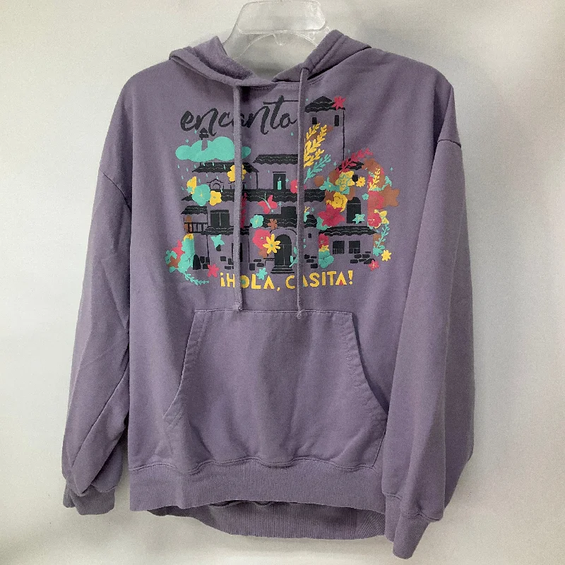 bold geometric sweatshirts -Sweatshirt Hoodie By Disney Store In Purple, Size: Xxl