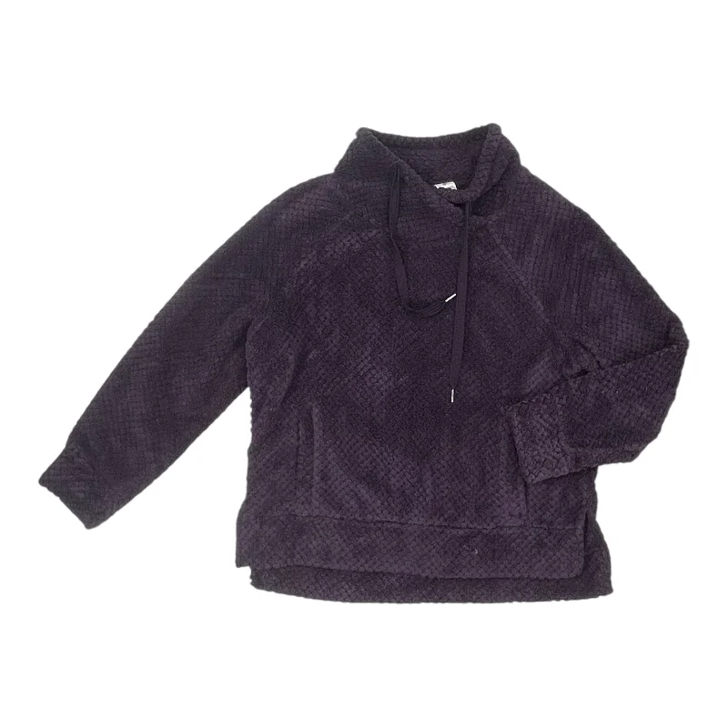 plush geometric sweatshirts -Sweatshirt Collar By Members Mark In Purple, Size:L