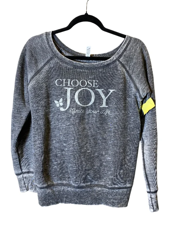 arcade print sweatshirts -Sweatshirt Crewneck By Bella + Canvas In Grey, Size: M