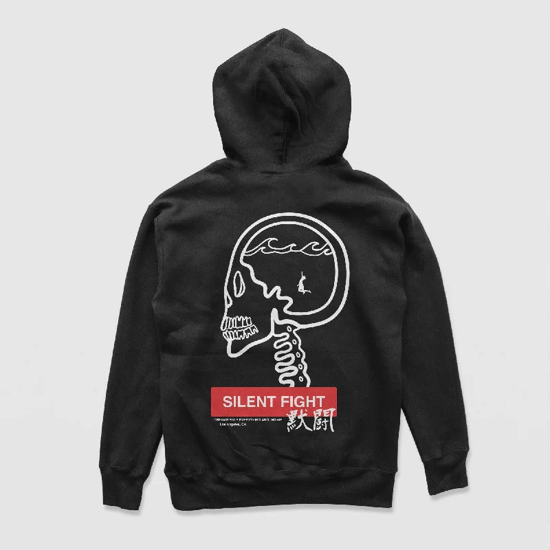 soft design hoodies -Silent Fight Hoodie