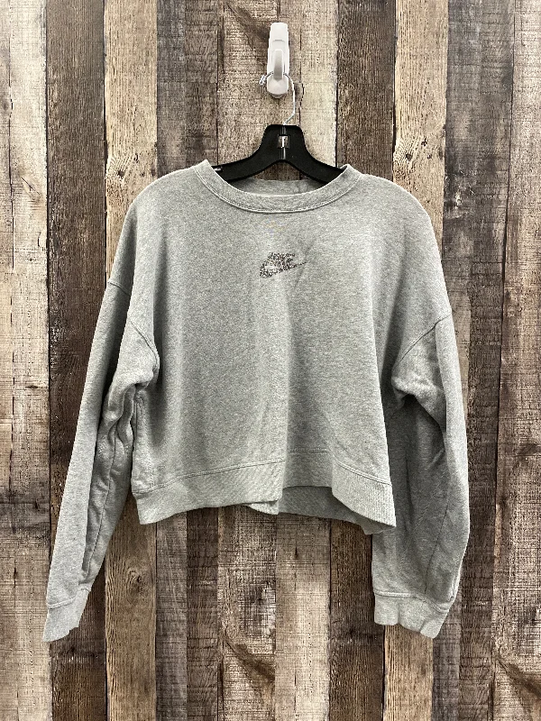 plush vibe sweatshirts -Sweatshirt Crewneck By Nike In Grey, Size: S