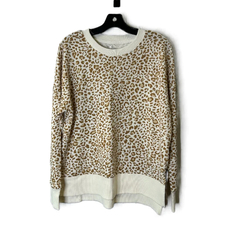 glow geometric sweatshirts -Sweatshirt Crewneck By Time And Tru In Animal Print, Size: M