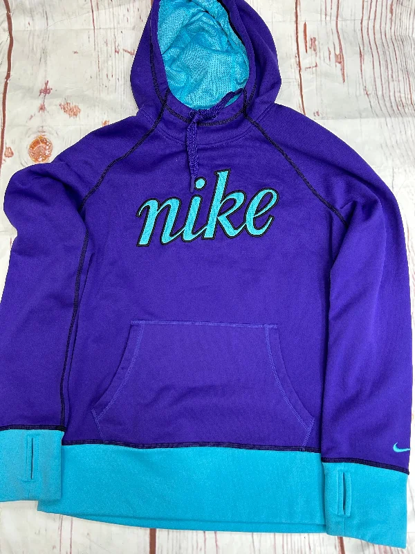 trek print sweatshirts -Sweatshirt Hoodie By Nike Apparel In Purple, Size: M