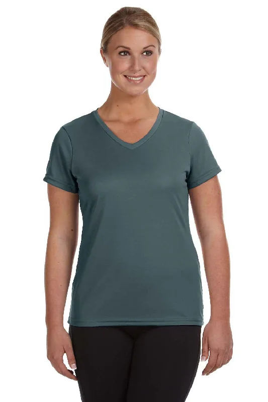 chic mock t-shirts -chic mock t-shirts -chic mock t-shirts -Augusta Sportswear Womens Moisture Wicking Short Sleeve V-Neck T-Shirt - Graphite Grey