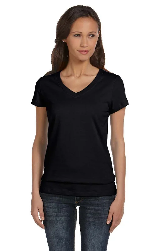 Saturday relaxed t-shirts -Saturday relaxed t-shirts -Saturday relaxed t-shirts -Bella + Canvas Womens Jersey Short Sleeve V-Neck T-Shirt - Black