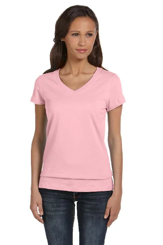 band iconic t-shirts -band iconic t-shirts -band iconic t-shirts -Bella + Canvas Womens Jersey Short Sleeve V-Neck T-Shirt - Pink