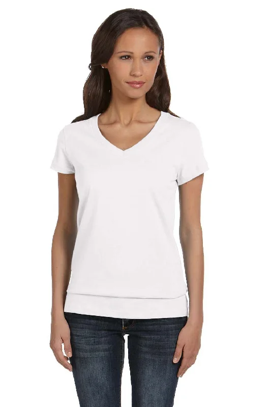 cut sharp t-shirts -cut sharp t-shirts -cut sharp t-shirts -Bella + Canvas Womens Jersey Short Sleeve V-Neck T-Shirt - White