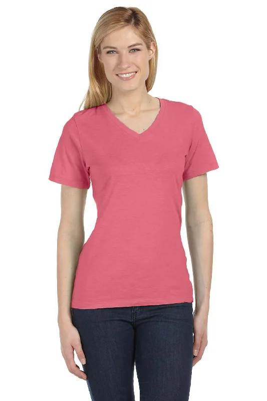 cozy thermal t-shirts -cozy thermal t-shirts -cozy thermal t-shirts -Bella + Canvas Womens Relaxed Jersey Short Sleeve V-Neck T-Shirt - Red Triblend