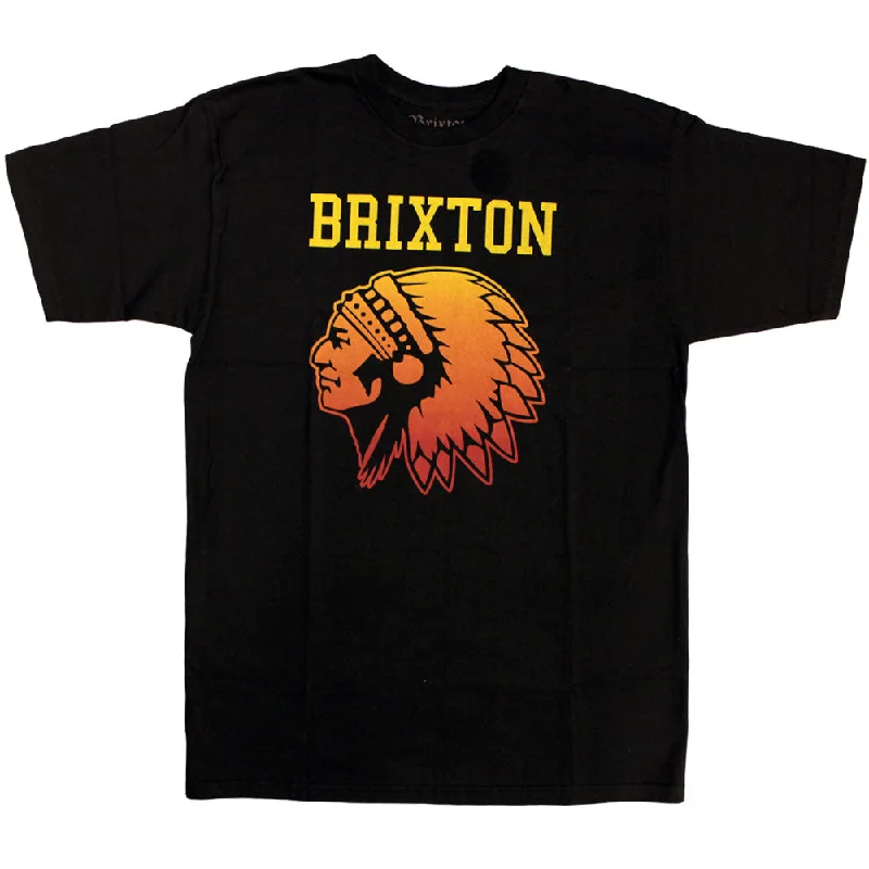 old-school logo t-shirts -old-school logo t-shirts -old-school logo t-shirts -Brixton Anthem T-Shirt Black Gradient