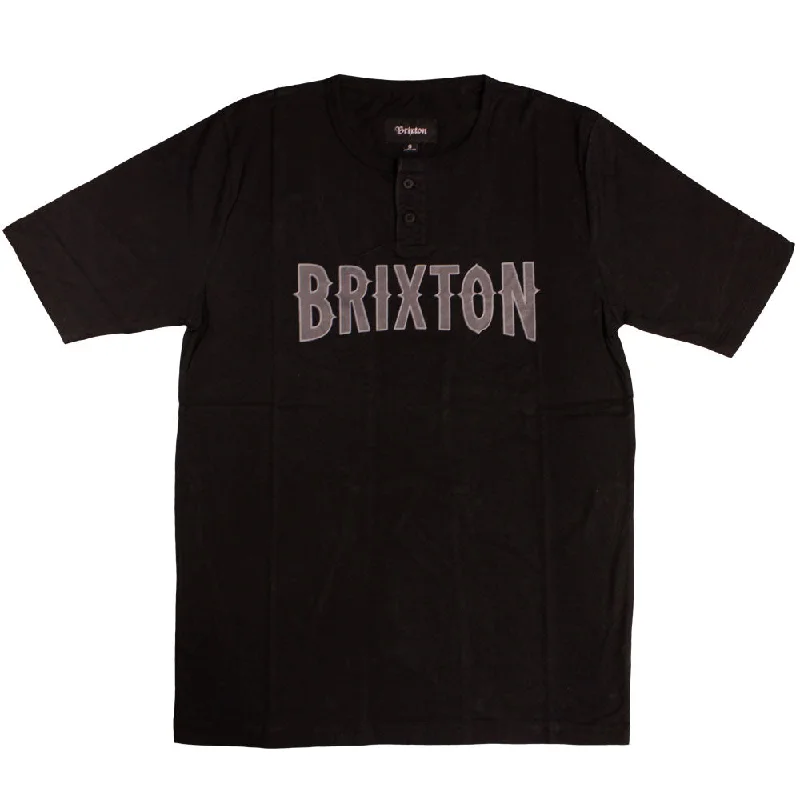 plain simple t-shirts -plain simple t-shirts -plain simple t-shirts -Brixton Benson Henley Baseball T-shirt Black