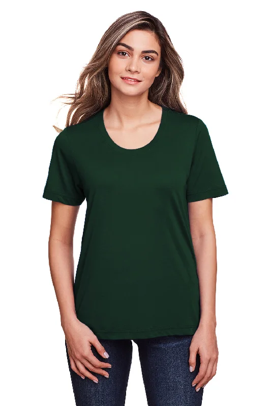 fitted neat t-shirts -fitted neat t-shirts -fitted neat t-shirts -Core 365 Womens Fusion ChromaSoft Performance Moisture Wicking Short Sleeve Scoop Neck T-Shirt - Forest Green