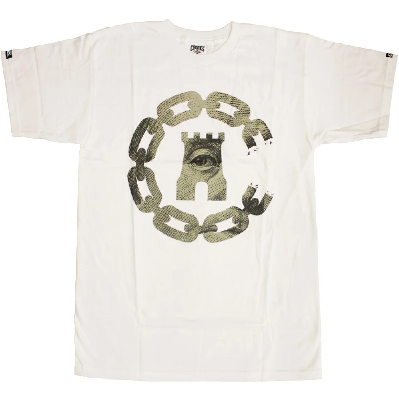 green hemp blend t-shirts -green hemp blend t-shirts -green hemp blend t-shirts -Crooks & Castles Currency Chain C T-Shirt White