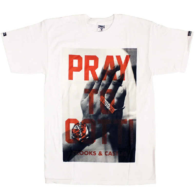 polished neutral t-shirts -polished neutral t-shirts -polished neutral t-shirts -Crooks & Castles Pray To Gotti T-Shirt White