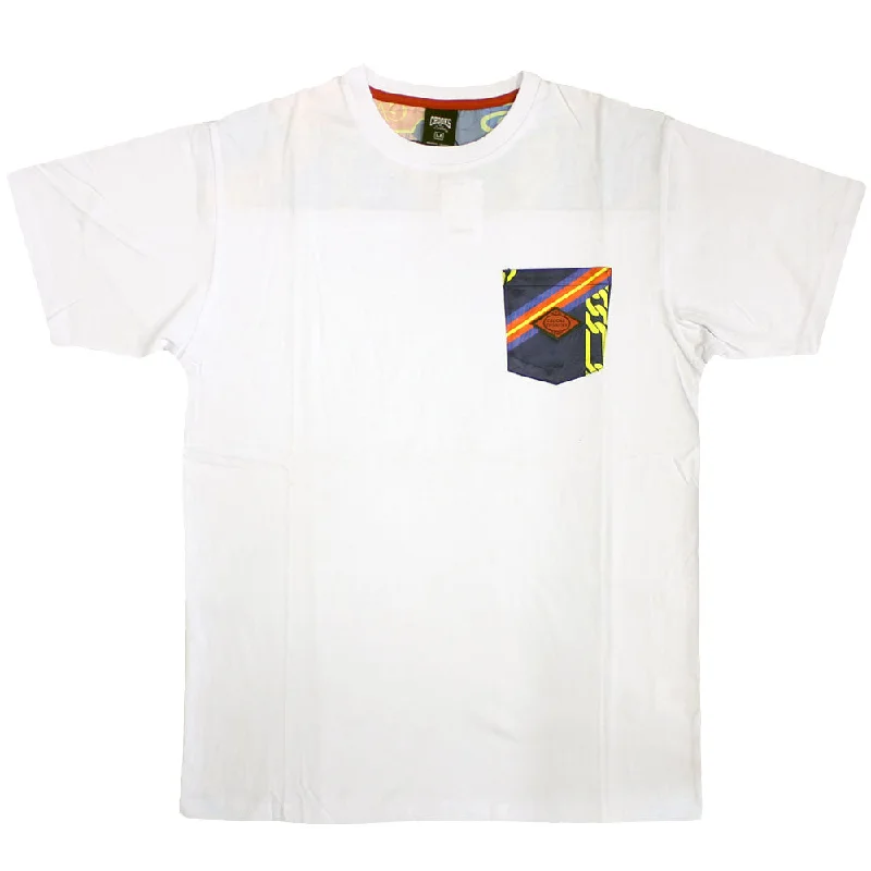 vented active t-shirts -vented active t-shirts -vented active t-shirts -Crooks & Castles Regalia T-Shirt White Navy Multi