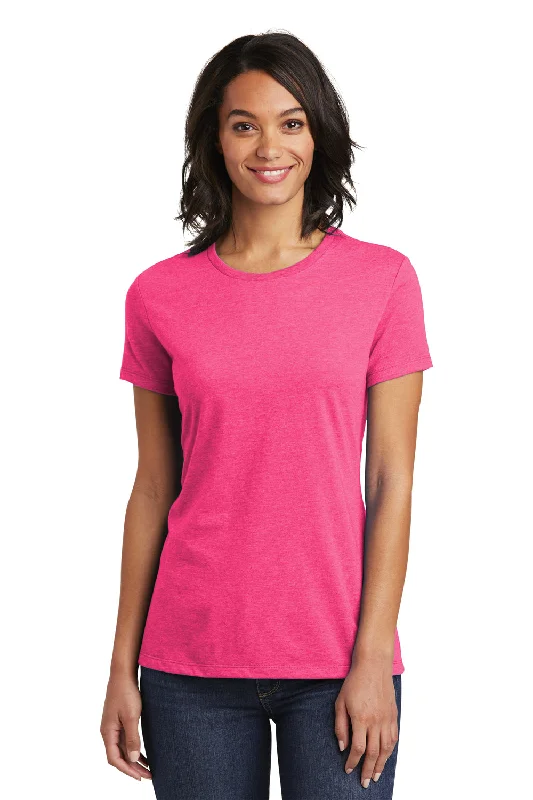 flexible stretch t-shirts -flexible stretch t-shirts -flexible stretch t-shirts -District Womens Very Important Short Sleeve Crewneck T-Shirt - Fuchsia Pink Frost - Closeout