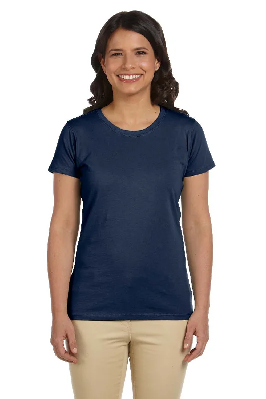 travel light t-shirts -travel light t-shirts -travel light t-shirts -Econscious Womens Heather Sueded Short Sleeve Crewneck T-Shirt - Navy Blue