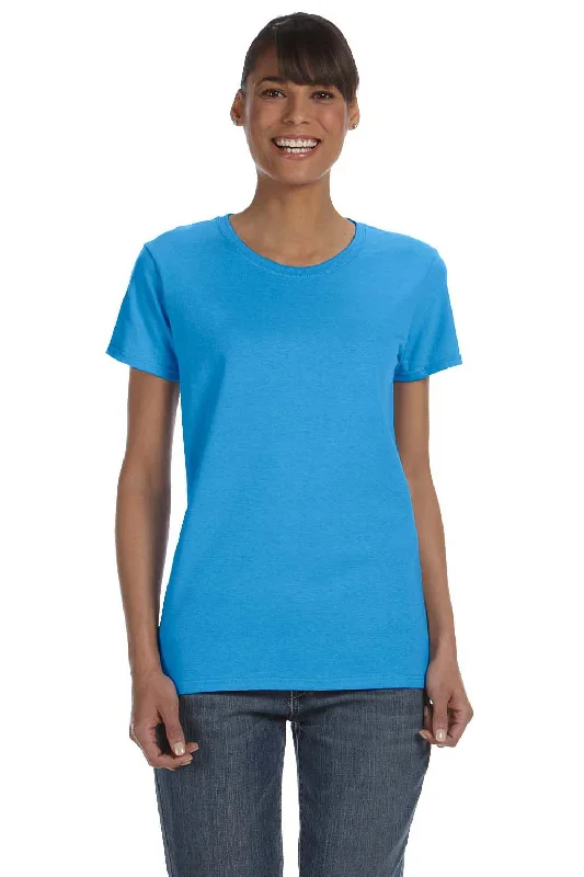 plain simple t-shirts -plain simple t-shirts -plain simple t-shirts -Gildan Womens Short Sleeve Crewneck T-Shirt - Heather Sapphire Blue