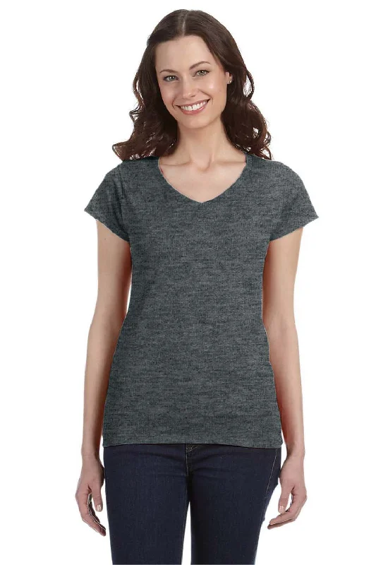 tough outdoor t-shirts -tough outdoor t-shirts -tough outdoor t-shirts -Gildan Womens Softstyle Short Sleeve V-Neck T-Shirt - Heather Dark Grey