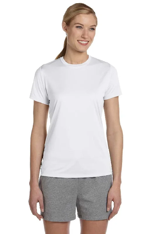 stretch rib t-shirts -stretch rib t-shirts -stretch rib t-shirts -Hanes Womens Cool DRI FreshIQ Moisture Wicking Short Sleeve Crewneck T-Shirt - White