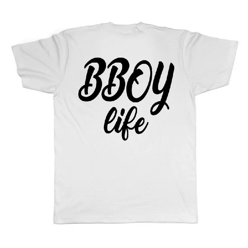 chic mock t-shirts -chic mock t-shirts -chic mock t-shirts -HIPHOP73 B-Boy Life T-Shirt White