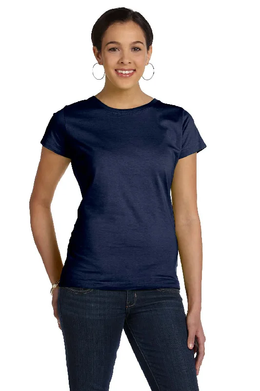 airy summer t-shirts -airy summer t-shirts -airy summer t-shirts -LAT Womens Fine Jersey Short Sleeve Crewneck T-Shirt - Navy Blue