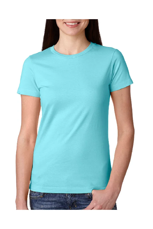 jersey silky t-shirts -jersey silky t-shirts -jersey silky t-shirts -Next Level Womens Boyfriend Fine Jersey Short Sleeve Crewneck T-Shirt - Cancun Blue