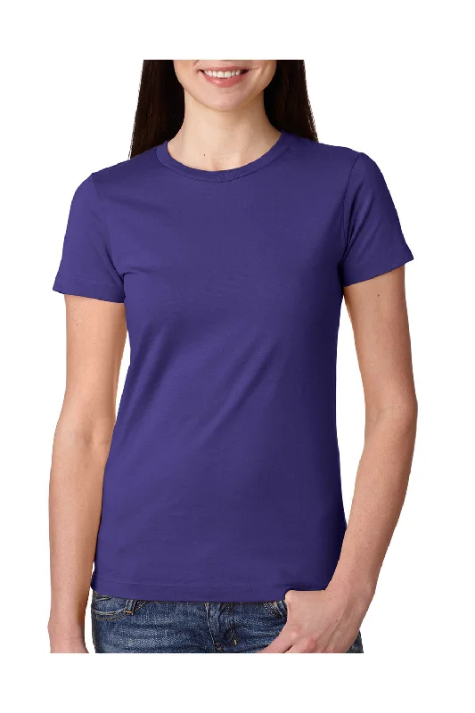 loose comfy t-shirts -loose comfy t-shirts -loose comfy t-shirts -Next Level Womens Boyfriend Fine Jersey Short Sleeve Crewneck T-Shirt - Purple Rush