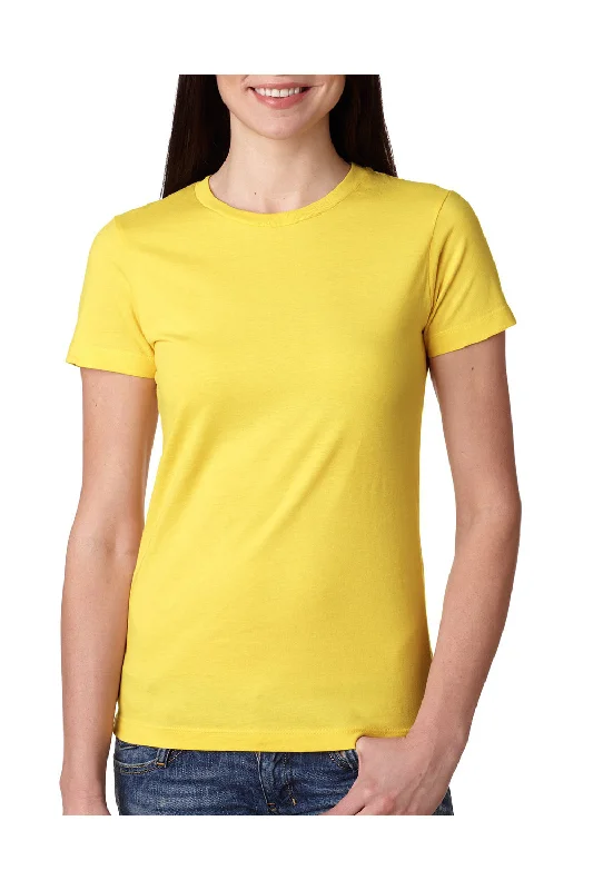 striped vivid t-shirts -striped vivid t-shirts -striped vivid t-shirts -Next Level Womens Boyfriend Fine Jersey Short Sleeve Crewneck T-Shirt - Vibrant Yellow