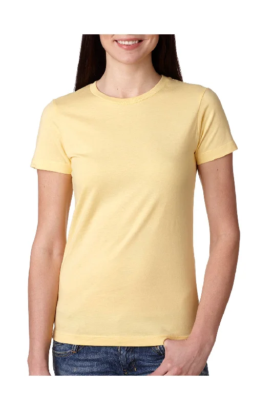 fitted neat t-shirts -fitted neat t-shirts -fitted neat t-shirts -Next Level Womens Boyfriend Fine Jersey Short Sleeve Crewneck T-Shirt - Banana Cream Yellow