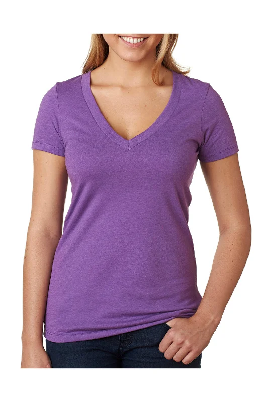 oversized street t-shirts -oversized street t-shirts -oversized street t-shirts -Next Level Womens CVC Jersey Short Sleeve V-Neck T-Shirt - Purple Berry - Closeout