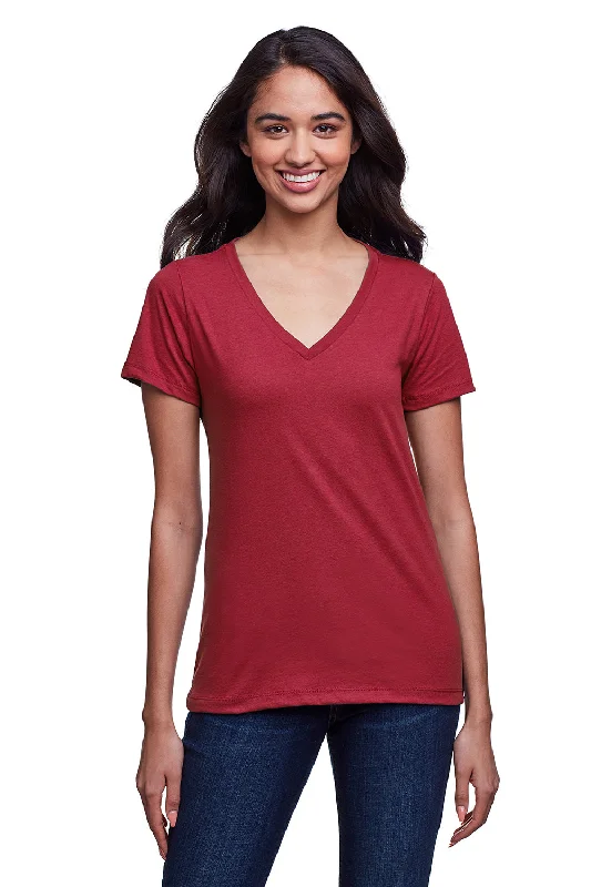 eye-catching check t-shirts -eye-catching check t-shirts -eye-catching check t-shirts -Next Level Womens Eco Performance Moisture Wicking Short Sleeve V-Neck T-Shirt - Cardinal Red - Closeout