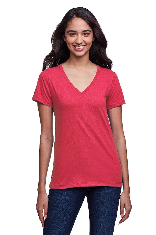 nostalgic band t-shirts -nostalgic band t-shirts -nostalgic band t-shirts -Next Level Womens Eco Performance Moisture Wicking Short Sleeve V-Neck T-Shirt - Heather Red - Closeout