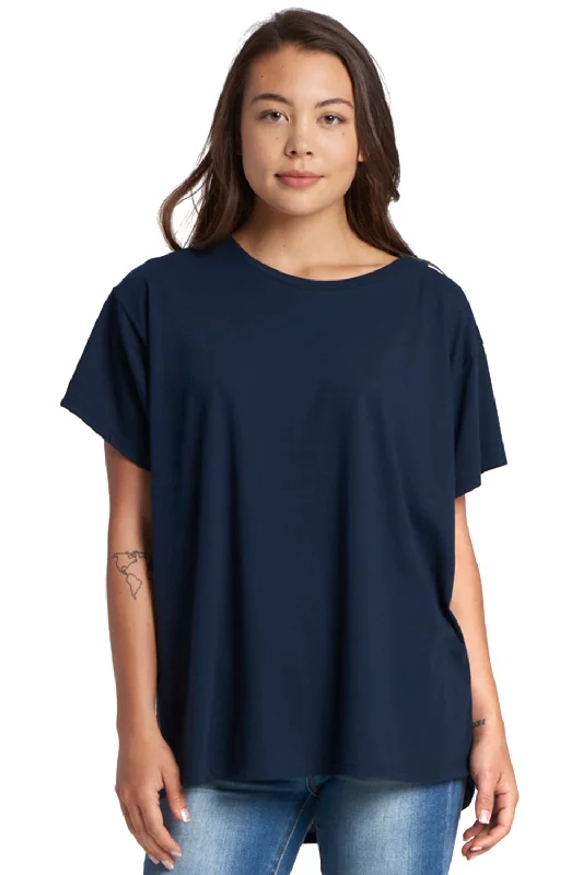 creative geometric t-shirts -creative geometric t-shirts -creative geometric t-shirts -Next Level Womens Ideal Flow Short Sleeve Crewneck T-Shirt - Midnight Navy Blue - Closeout