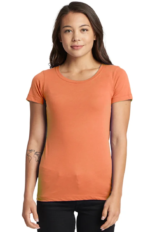 breezy linen blend t-shirts -breezy linen blend t-shirts -breezy linen blend t-shirts -Next Level Womens Ideal Jersey Short Sleeve Crewneck T-Shirt - Light Orange