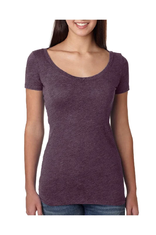 easy travel t-shirts -easy travel t-shirts -easy travel t-shirts -Next Level Womens Jersey Short Sleeve Scoop Neck T-Shirt - Vintage Purple - Closeout