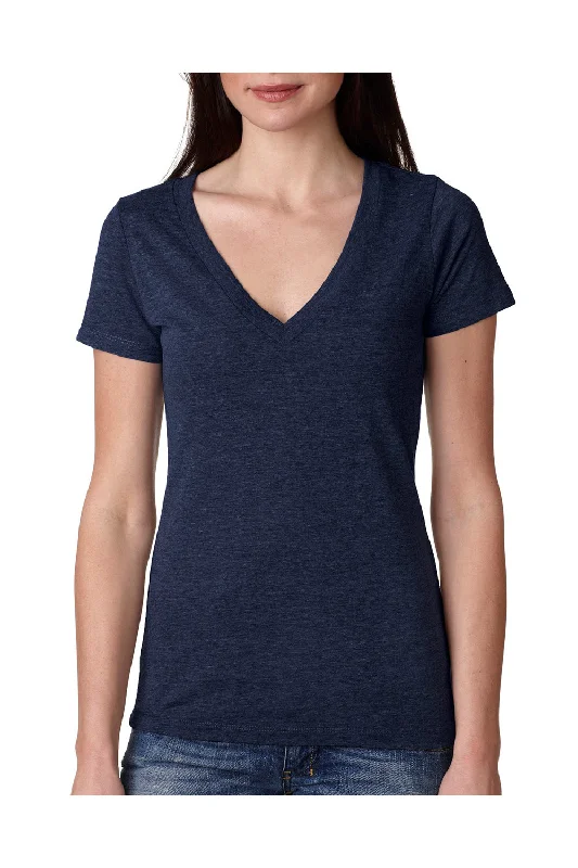 polished neutral t-shirts -polished neutral t-shirts -polished neutral t-shirts -Next Level Womens Jersey Short Sleeve V-Neck T-Shirt - Vintage Navy Blue - Closeout