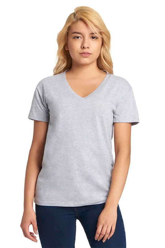 swift dry t-shirts -swift dry t-shirts -swift dry t-shirts -Next Level Womens Relaxed Short Sleeve V-Neck T-Shirt - Heather Grey - Closeout