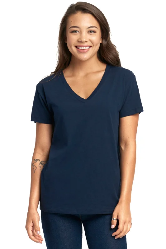 baggy urban t-shirts -baggy urban t-shirts -baggy urban t-shirts -Next Level Womens Relaxed Short Sleeve V-Neck T-Shirt - Midnight Navy Blue