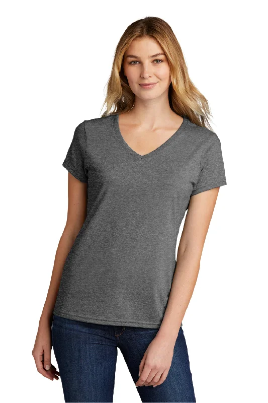 knit cotton t-shirts -knit cotton t-shirts -knit cotton t-shirts -Port & Company Womens Short Sleeve V-Neck T-Shirt - Heather Graphite Grey