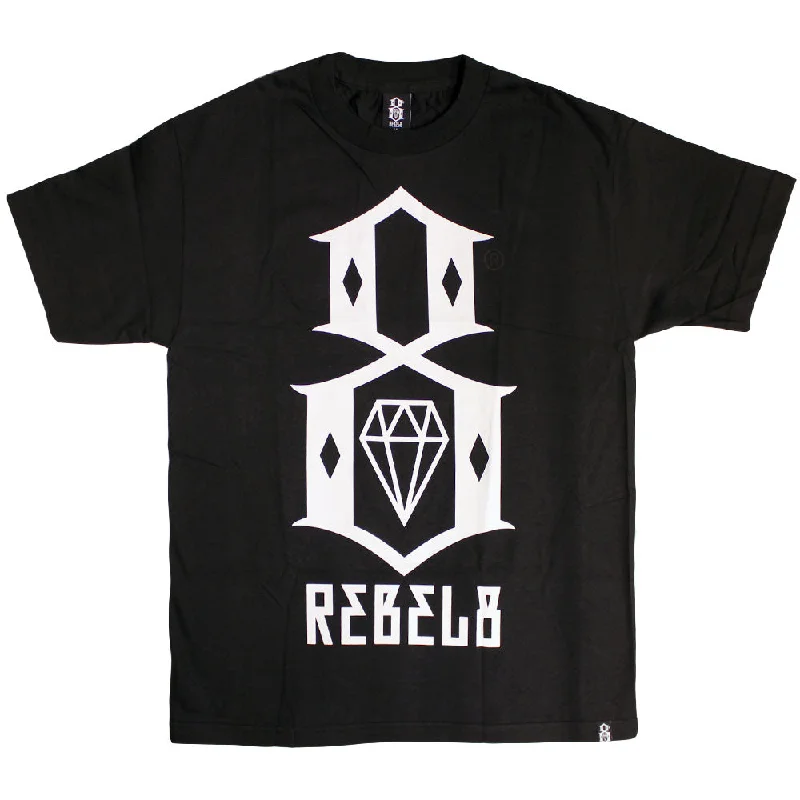 fabric blended t-shirts -fabric blended t-shirts -fabric blended t-shirts -Rebel8 Logo T-shirt Black